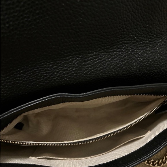 Gucci Soho Disco GG Black Calf Leather Tassel Chain Crossbody Bag - Picture 12 of 12